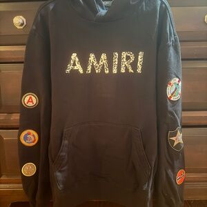 Authentic Amiri Men’s Black Hooded Sweatshirt